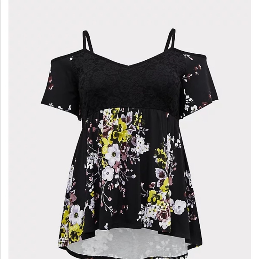 Torrid hi lo cold shoulder babydoll
